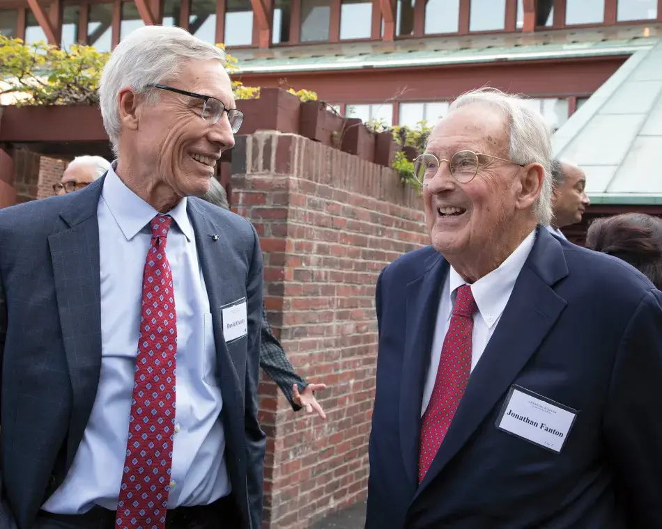 Martha Stewart Photography Current Academy President David W. Oxtoby and former Academy President Jonathan F. Fanton, photo by Martha Stewart Photography