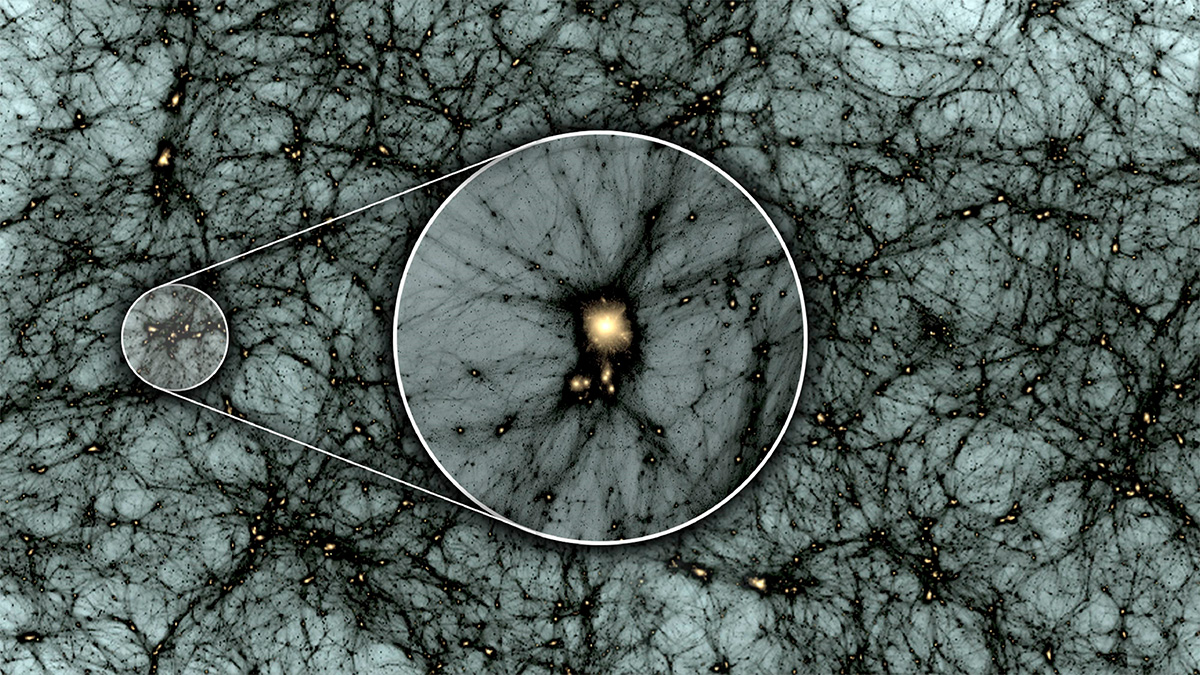 an image of a galaxy showing the structures surrounding the galaxy.