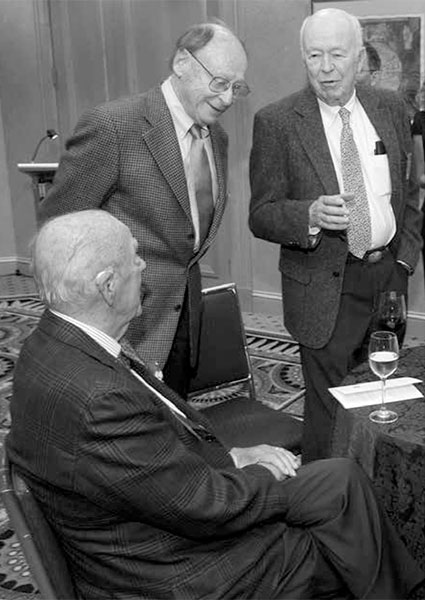 George Shultz, Bernard Osher, and Stephen D. Bechtel, Jr.