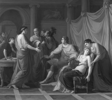 Jean-Joseph Taillasson (France, 1745–1809), Virgil Reading the Aeneid to Augustus and Octavia (1787)