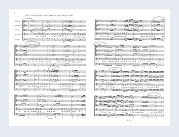 Figure 6: The pages of the dramatic recitative of Handel’s Admeto (1728), which features Admeto singing, “Orride larve”! From G.F. Handel’s Werke: Ausgabe der Deutschen Handel-Gesellschaft, ed. Friedrich Chrysander. Images courtesy of the author.