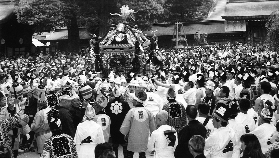 A mikoshi in the Darkness Festival.