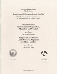 Research Paper Cover: Pressure Points: Environmental Degradation, Migration and Conflict and Bangladesh and Assam: Land Pressures, Migration and Ethnic Conflict