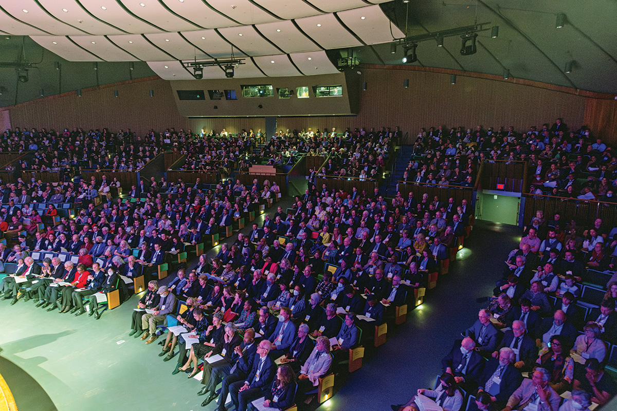 A view of the assembled audience from the stage at the 2023 Induction ceremony.