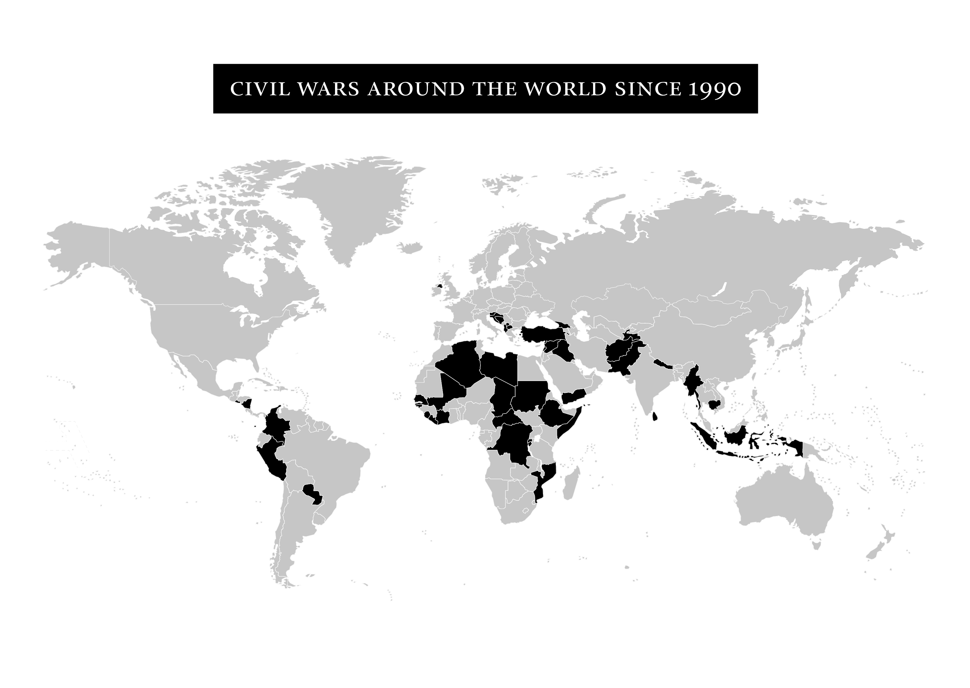 Map of civil wars