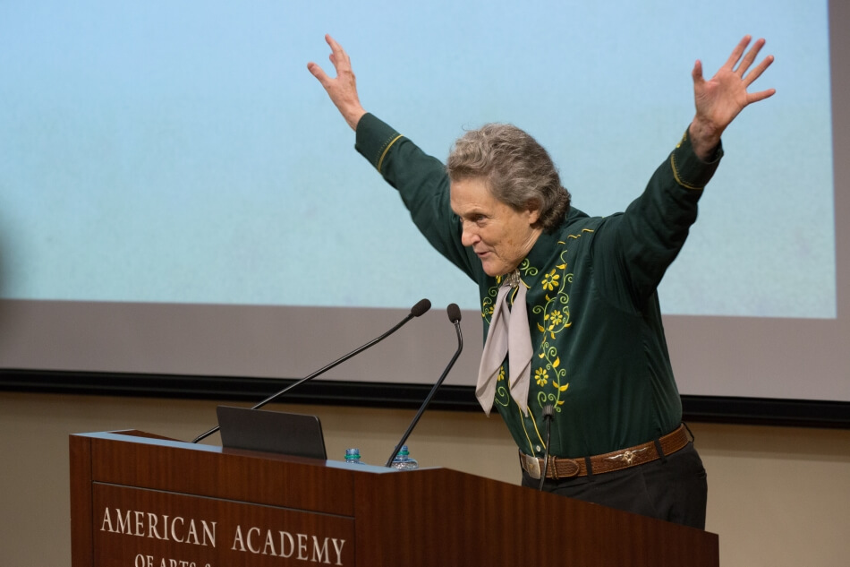 Temple Grandin speaking at the American Academy