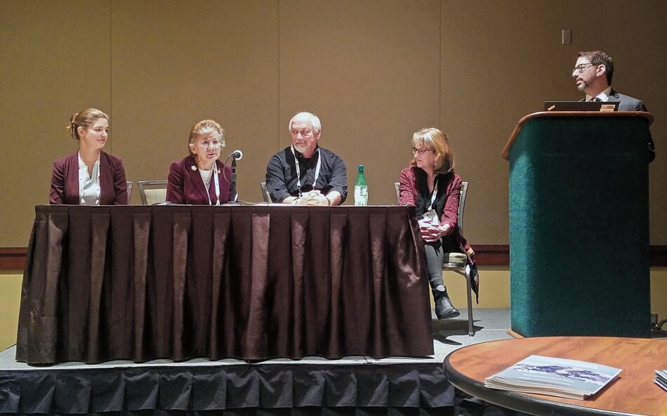 (from left to right): Amanda Vernon (American Academy of Arts and Sciences), Rita Colwell (University of Maryland), Gary Machlis (Clemson University), Sandi Doughton (Seattle Times), and John Randell (formerly, American Academy of Arts and Sciences) 