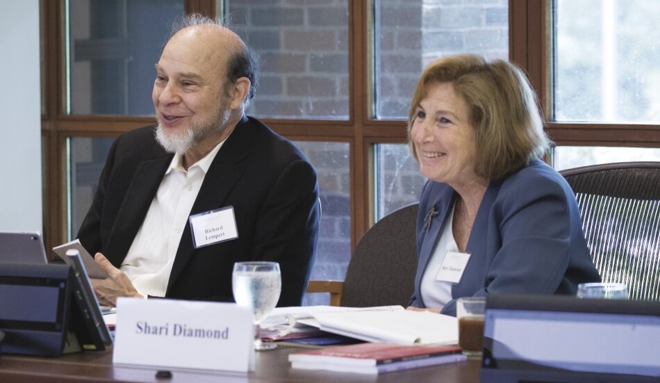 Richard Lempert and Shari Seidman Diamond at the Science and the Legal System Dædalus authors’ workshop. 