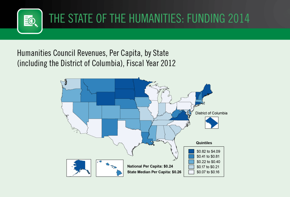 Humanities Council Revenues, Per Capita, by State (including the District of Columbia), Fiscal Year 2012 Humanities Council Revenues, Per Capita, by State (including the District of Columbia), Fiscal Year 2012