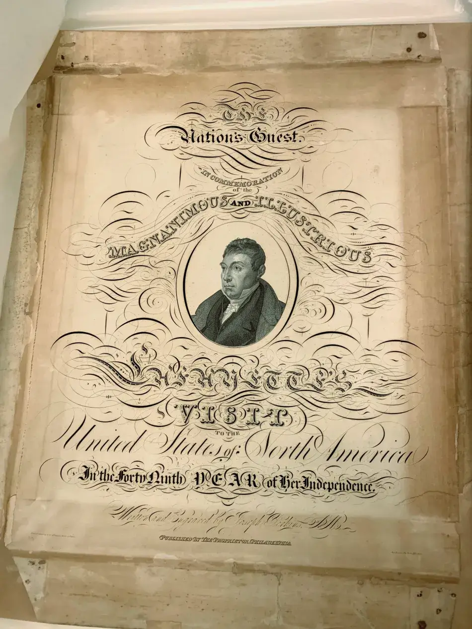 Lafayette Tour poster 1824 Lafayette Tour poster 1824