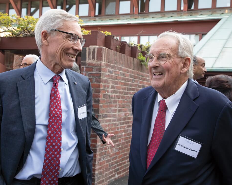 Martha Stewart Photography Current Academy President David W. Oxtoby and former Academy President Jonathan F. Fanton, photo by Martha Stewart Photography