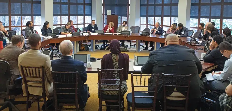 Participants at the “Convening on the Practice of Democratic Citizenship” held at the House of the Academy on February 7, 2020, discussed how to create an information environment that serves the public good for the twenty-first century. 
