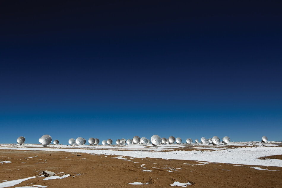 Radio telescope antennas Chile