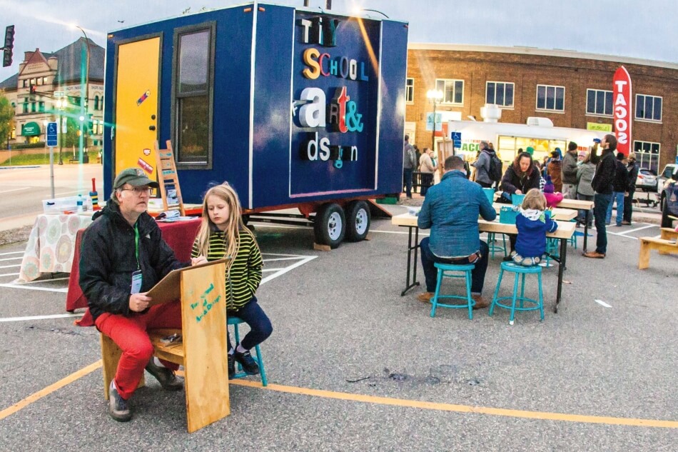 Holly Diestler The Tiny School of Art & Design by artist Heidi Jeub at the Rural Arts & Culture Summit, October 2019.