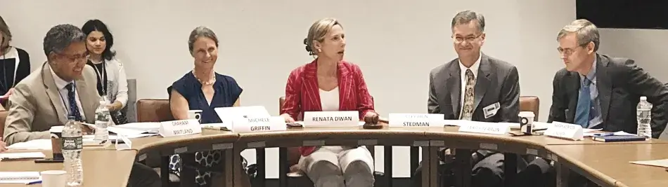 Graham Maitland, Michèle Griffin, Renata Dwan, Stephen Stedman, and James Fearon participate in the workshop. Graham Maitland, Michèle Griffin, Renata Dwan, Stephen Stedman, and James Fearon participate in the workshop.