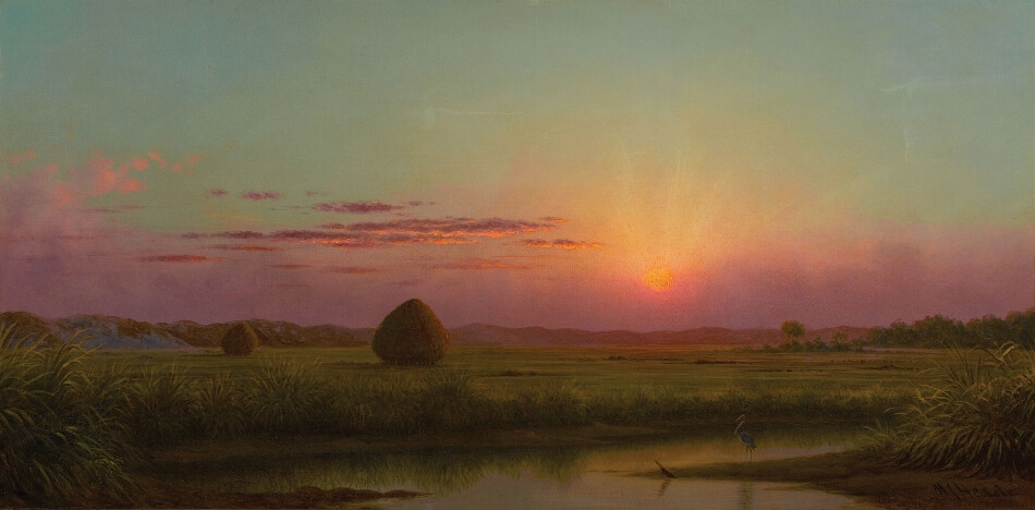 Martin Johnson Heade (1819–1904), Sunset over the Marsh Sunset over the Marsh