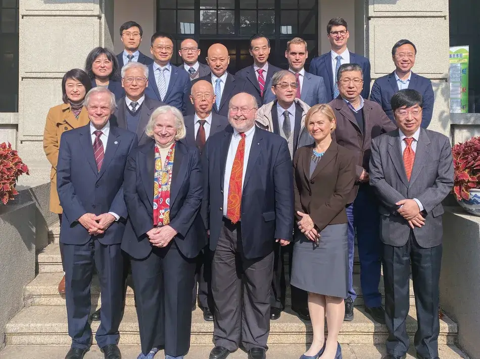 a 01.jpg Steven Miller (front center) with participants at the Shanghai Bilateral Meeting.