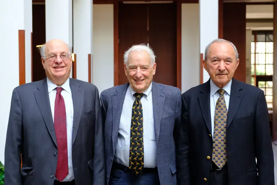 International Anticorruption Court Judge Mark L. Wolf, Robert Rotberg, and Justice Richard Goldstone