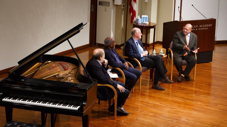 Eric Jackson, Felton Earls, William Damon, and Kenny Barron in conversation.