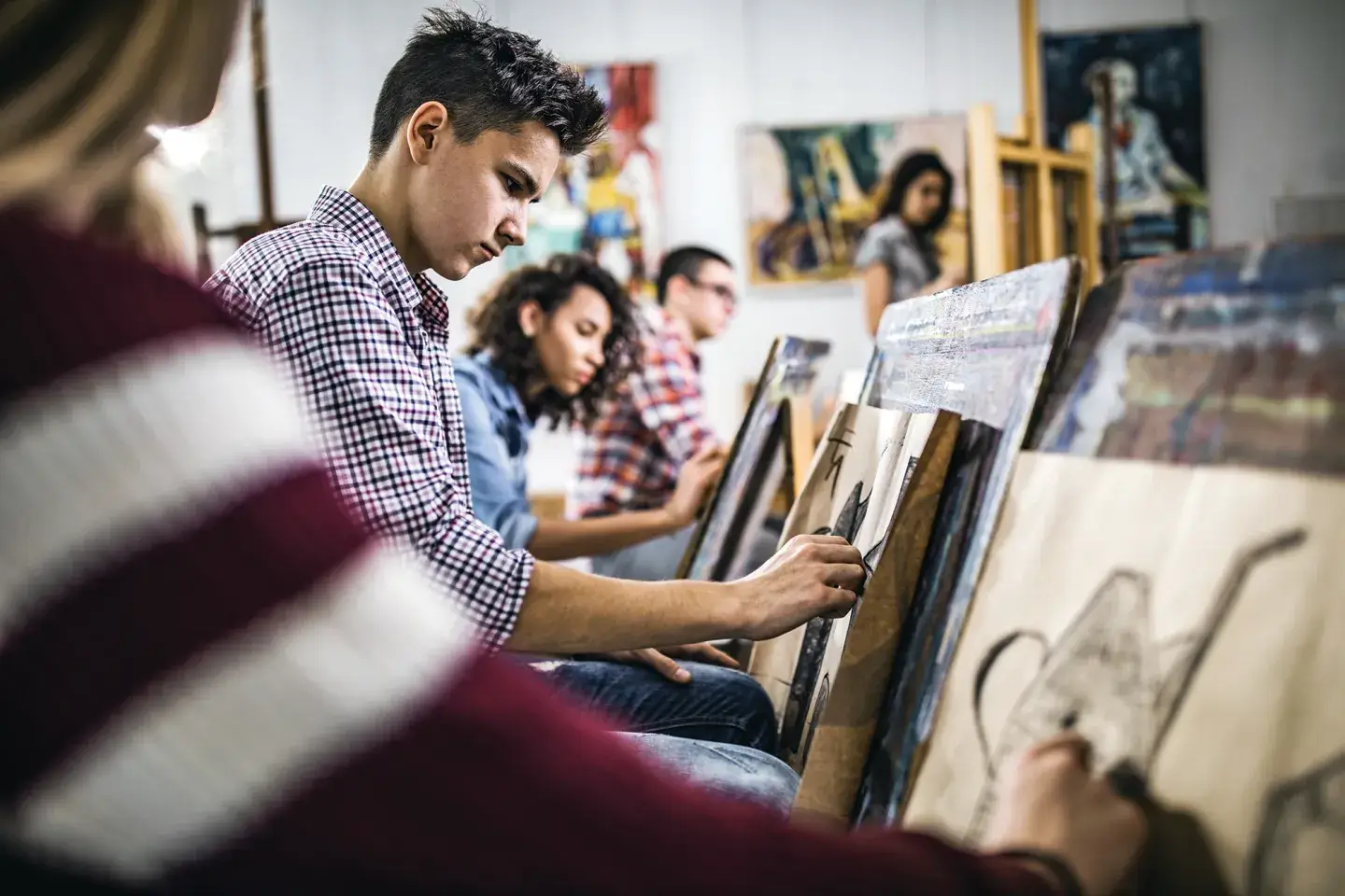 Students Drawing