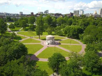 aerial view boston public common