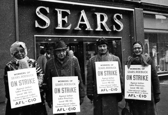 Sears workers on strike 1967