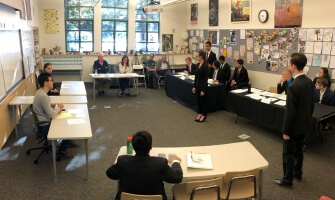 Students participate in the 2019 NorCal Mock Trial Tournament held at Menlo School.