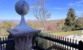 Balcony at Monticello with Autumn Foliage in the Background