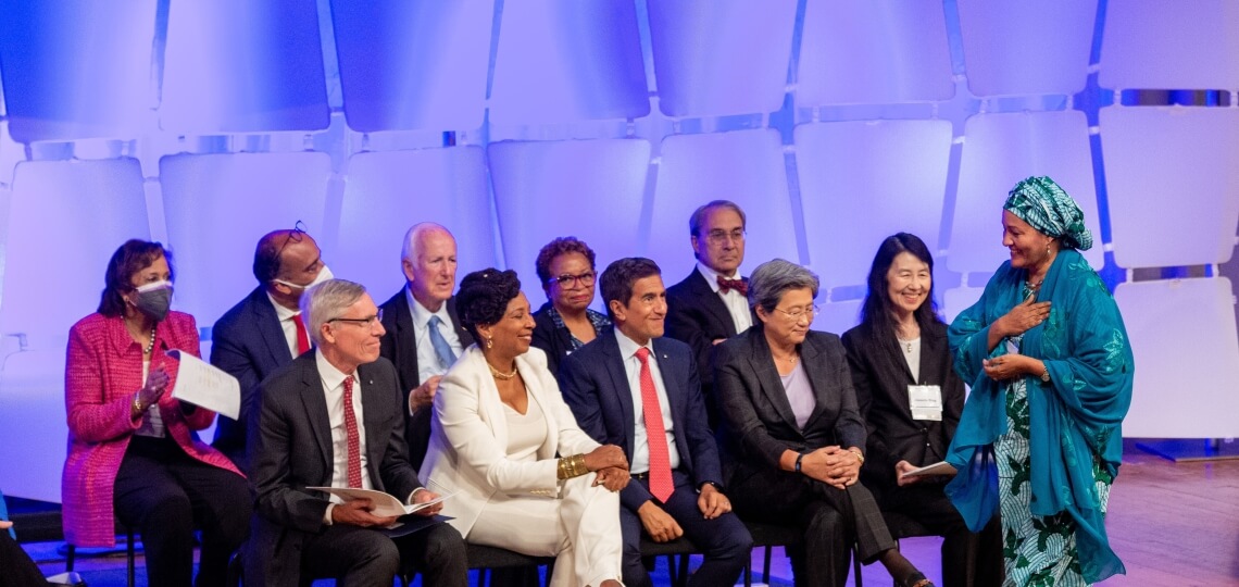 Stage at New Member Induction Ceremony in 2022