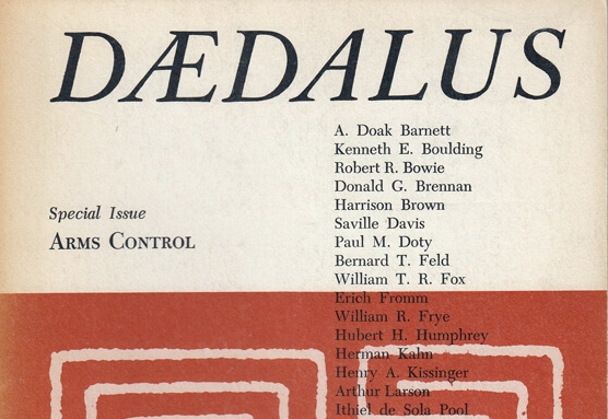 Cover of the Fall 1960 issue of Daedalus on arms control