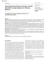 Migrants-mental-health-IJSP.jpg Interrupted Transit and Common Mental Disorders among Migrants in Tijuana, Mexico