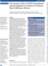 e007202.full-1.jpg The Impact of the COVID-19 Pandemic Among Migrants in Shelters in Tijuana, Baja California, Mexico