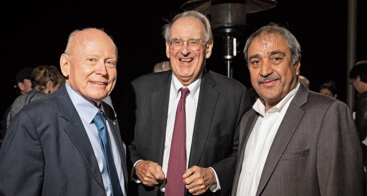 Gordon Gill, Jonathan Fanton, and Pradeep Khosla