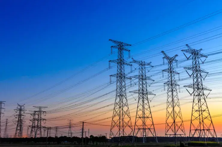 High voltage power lines.