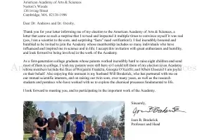 Typewritten letter from Joan Broderick, June 15, 2022