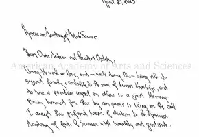 Handwritten letter from Derrick Darby, April 25, 2023