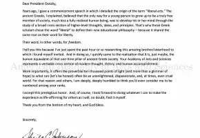 Typewritten letter from Sheila C. Johnson, April 24, 2023