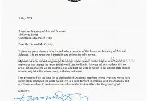 Typewritten letter of acceptance from Dawoud Bey