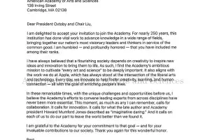 Typewritten letter of acceptance from Tim Cook