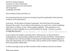 Typewritten letter from Mark D'Esposito