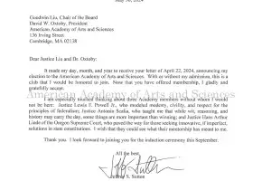 Typewritten letter from Jeffrey S. Sutton