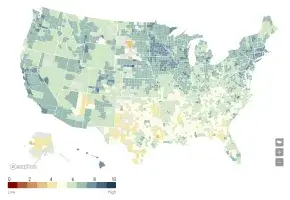 CORE Score Image of Map of the U.S. mostly Green