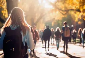 Campus image on a sunny fall day. 