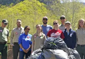 AmeriCorps and Forest Service Employees at Monongahela National Forest