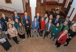 Group photo of participants in the exploratory seminar on the Future of Security Studies. 