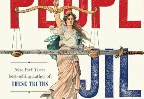 Close up of the cover of Jill Lepore's book "We the People."