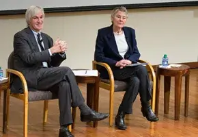 Gabriella Blum, Allen Weiner, Jennifer Leaning, and Neta C. Crawford participate in the Q&A.