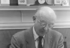 Picture of Howard Mumford Jones from the cover of "History and Relevance"