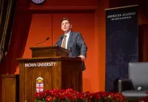 Michael Botticelli speaking at Brown University