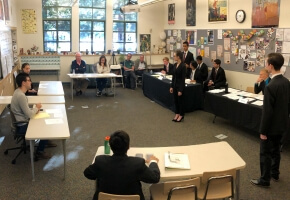 Students participate in the 2019 NorCal Mock Trial Tournament held at Menlo School.